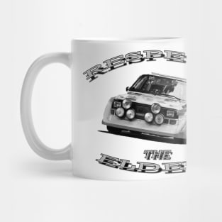 Audi Quattro Black/White 'Respect The Elders' Mug